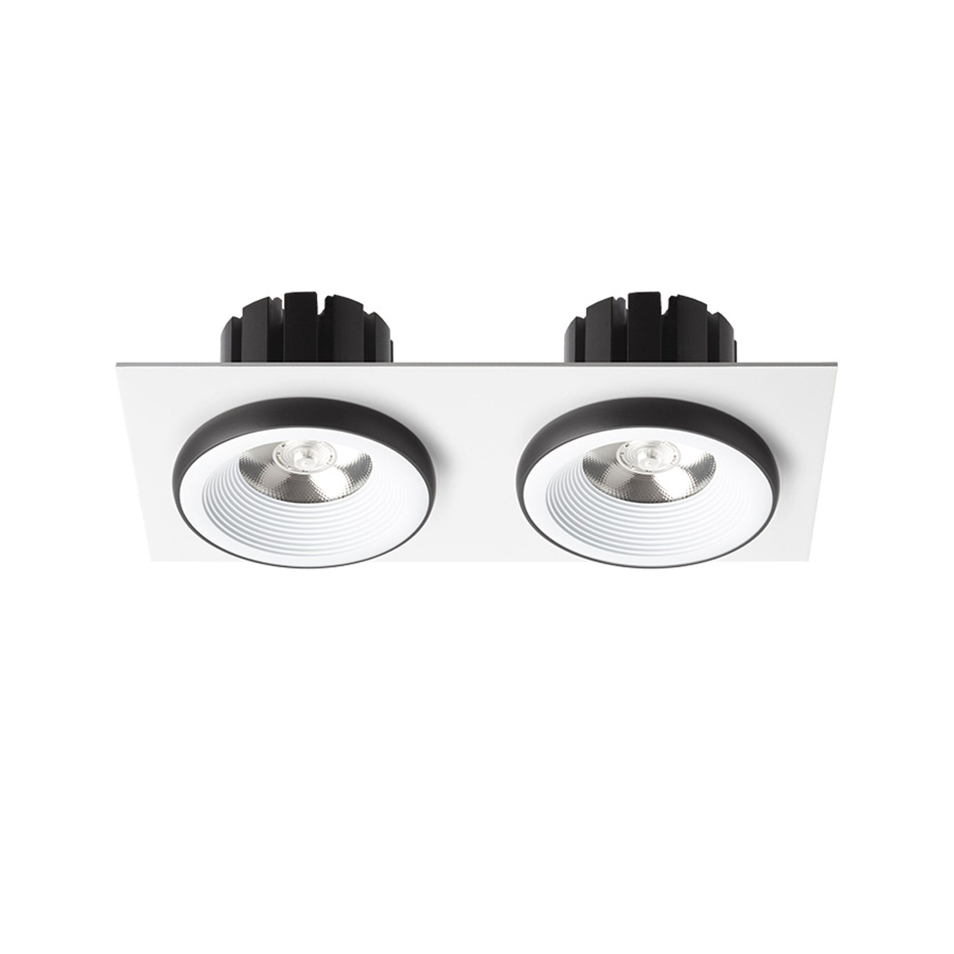 RENDL recessed light SHARM SQ II recessed white/black 230V LED 2x10W 24° 3000K R14584 2
