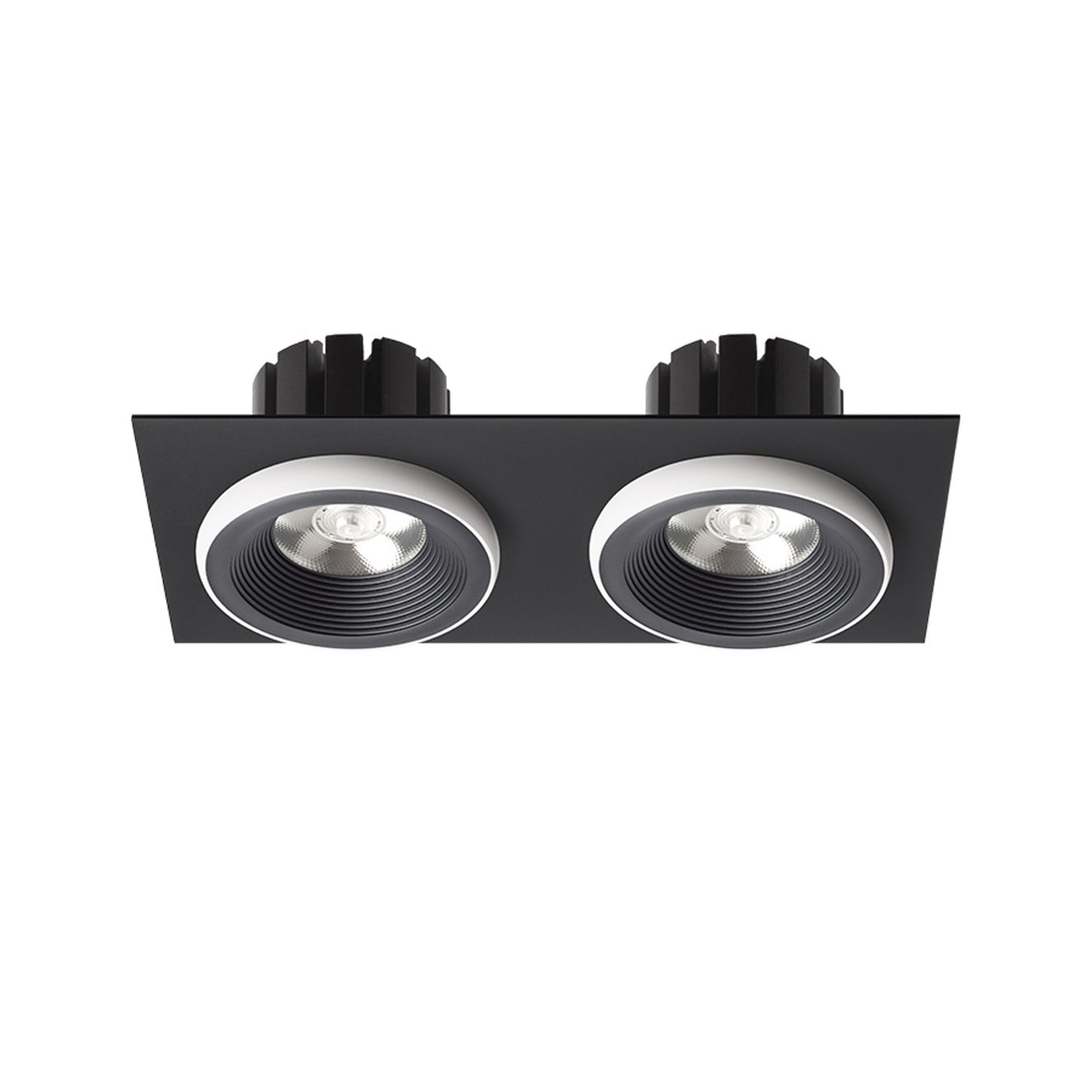 RENDL recessed light SHARM SQ II recessed black/white 230V LED 2x10W 24° 3000K R14585 2
